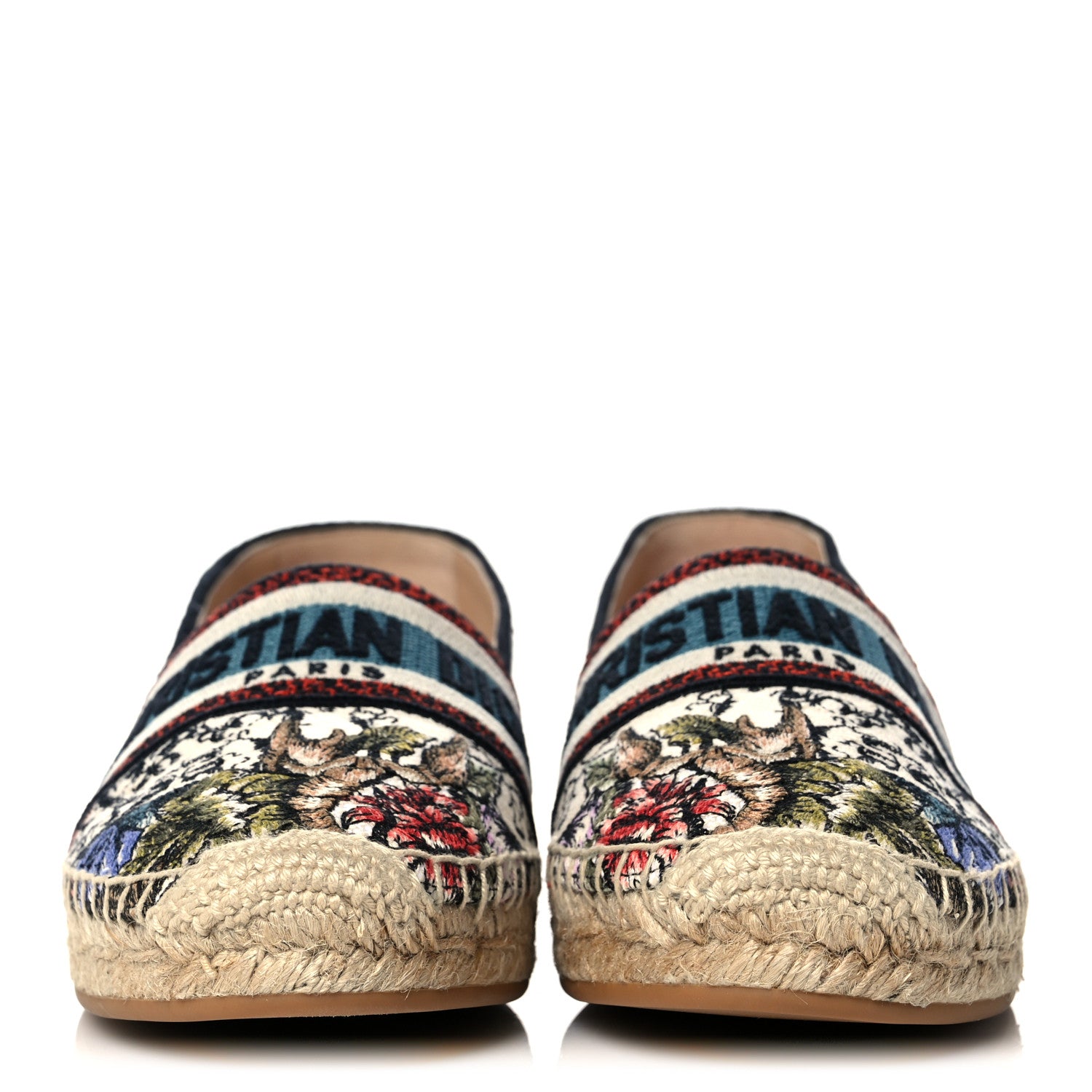Christian Dior Canvas Mille Fleurs Embroidered Granville Espadrille 38.5 Multicolor 2 of 9