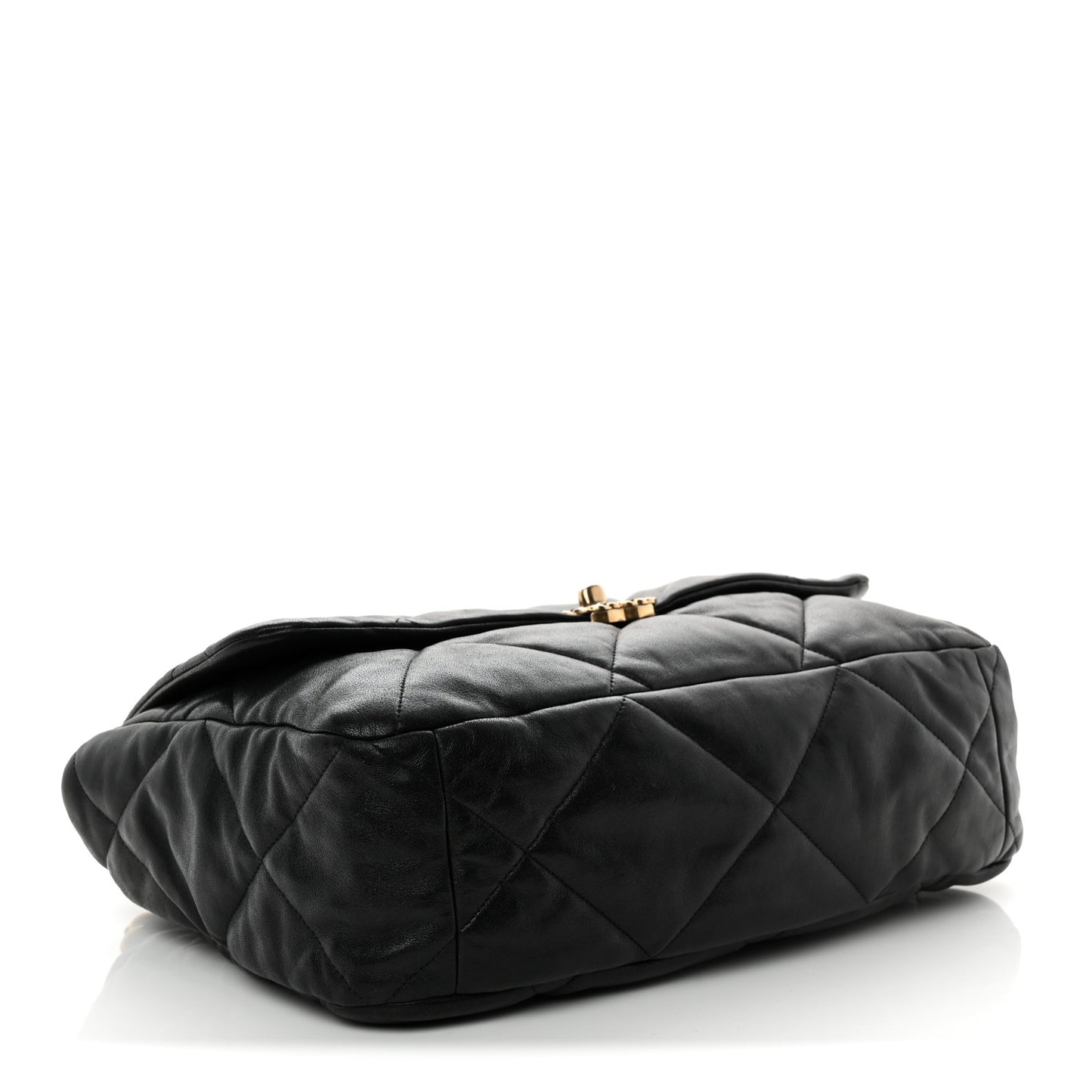 Goatskin Quilted Maxi Chanel 19 Flap Black