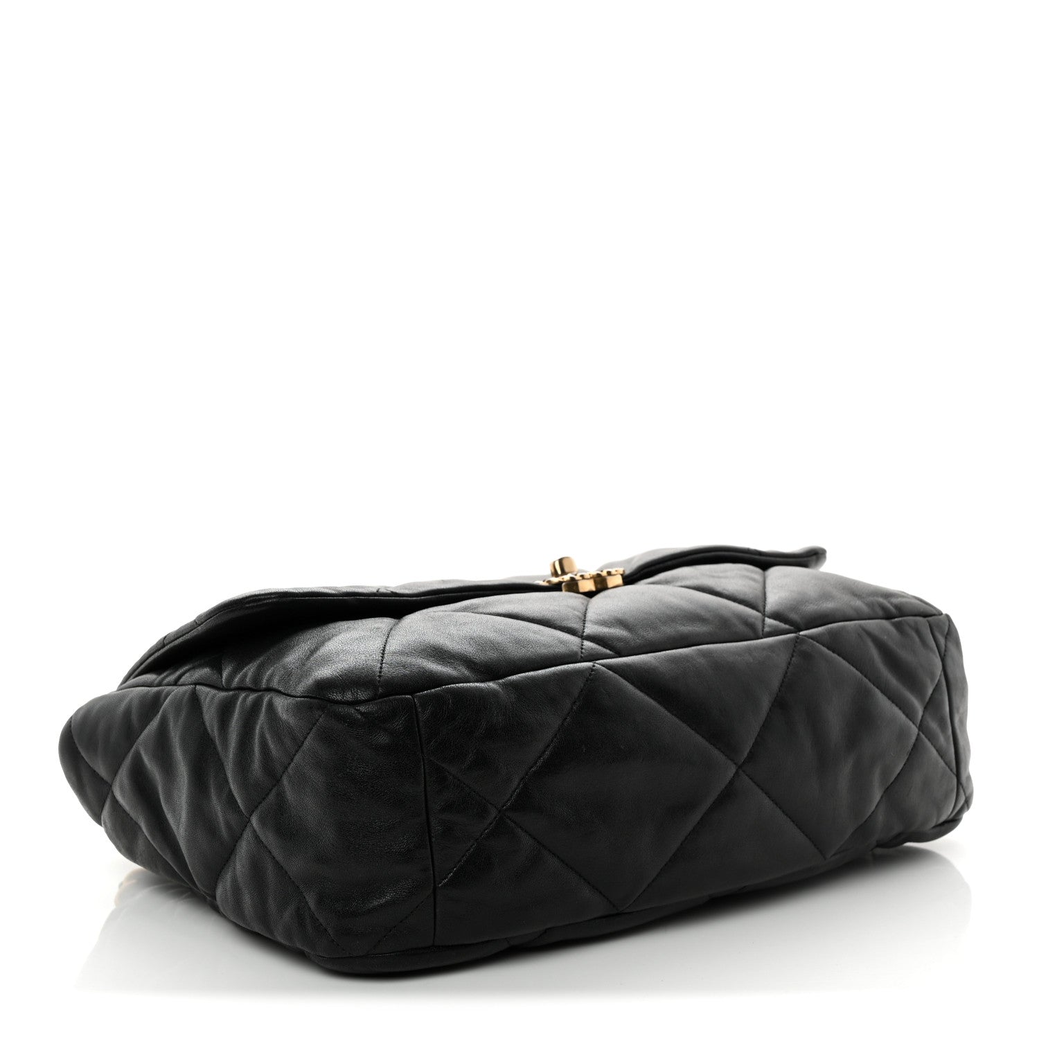 Chanel Goatskin Quilted Maxi Chanel 19 Flap Black 4 of 10