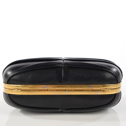 Alexander McQueen Leather Shark Teeth Skull Box Clutch Black 4 of 11