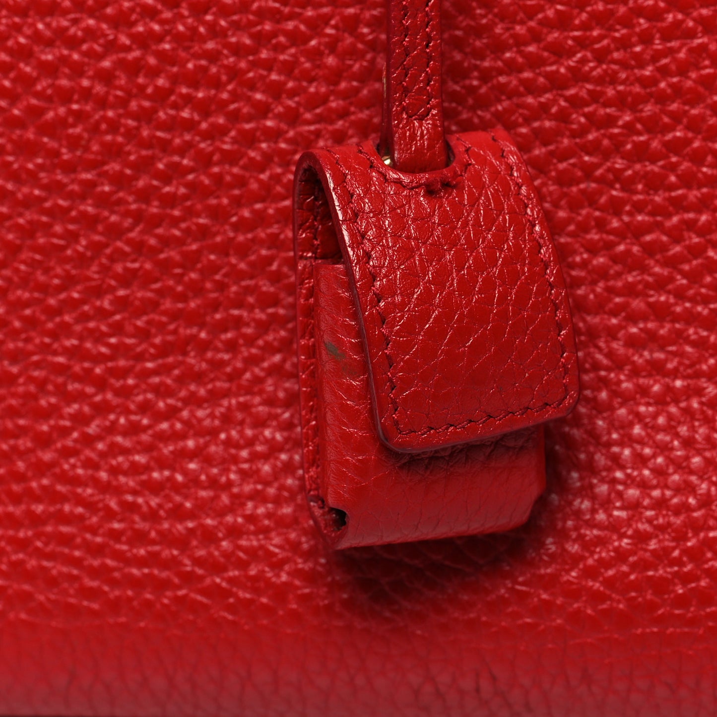 Grained Calfskin Small Sac De Jour Lipstick Red