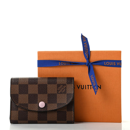 Louis Vuitton Damier Ebene Rosalie Coin Purse Rose Ballerine 7 of 7