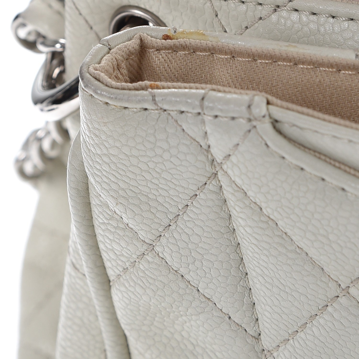 Chanel Caviar Quilted Timeless Accordion Flap White 11 of 17