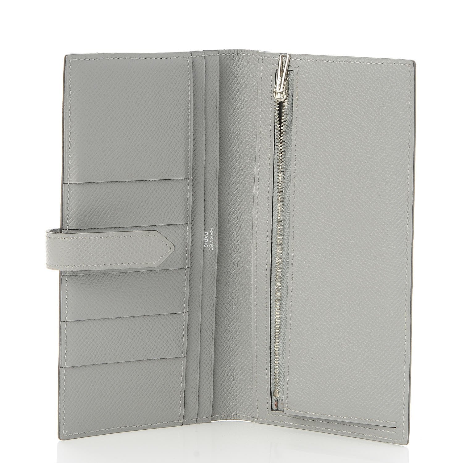 Hermes Epsom Bearn Gusset Wallet Gris Mouette 5 of 11