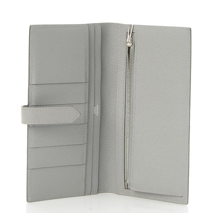 Hermes Epsom Bearn Gusset Wallet Gris Mouette 5 of 11