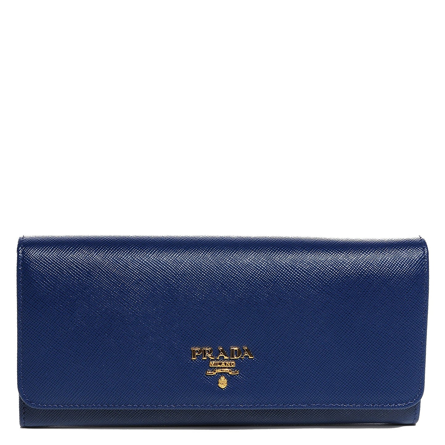 Saffiano Metal Continental Flap Wallet Bleuette