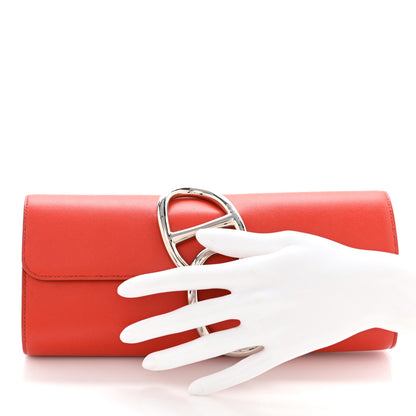 Hermes Tadelakt Egee Clutch Sanguine 2 of 15