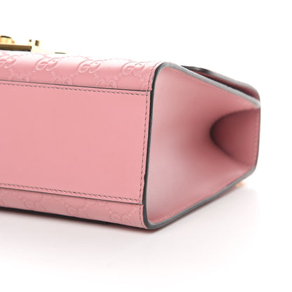 Gucci Guccissima Signature Medium Padlock Shoulder Bag Rose Baby Candy 10 of 13