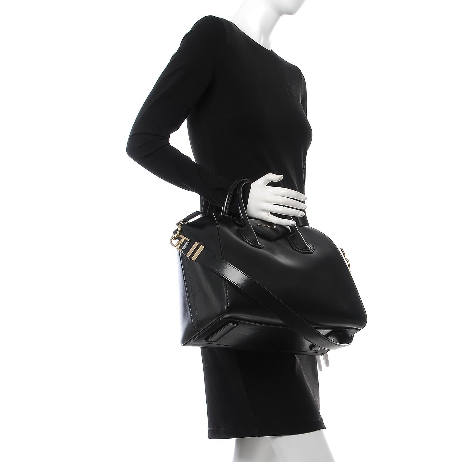Givenchy Shiny Lord Calfskin Medium Antigona Black 2 of 8