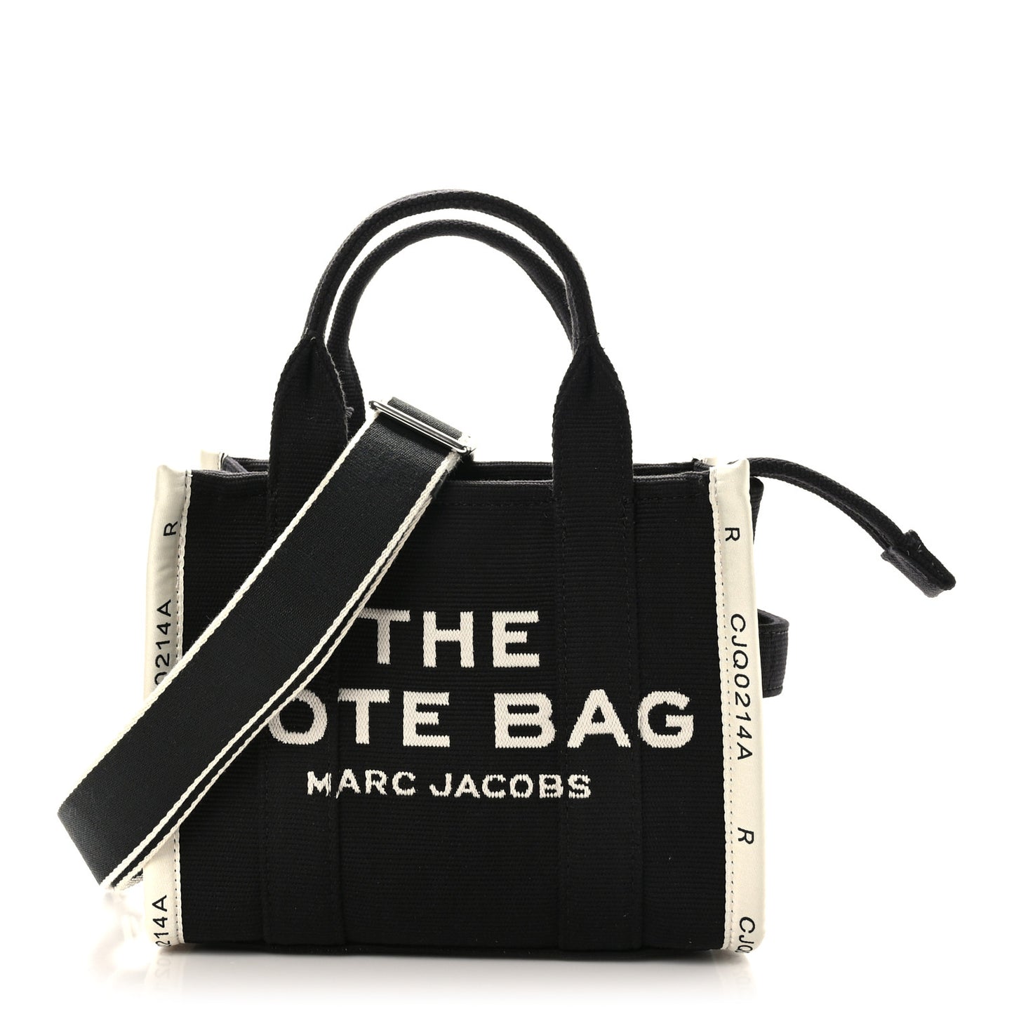 Cotton Canvas Small The Jacquard Tote Bag Black