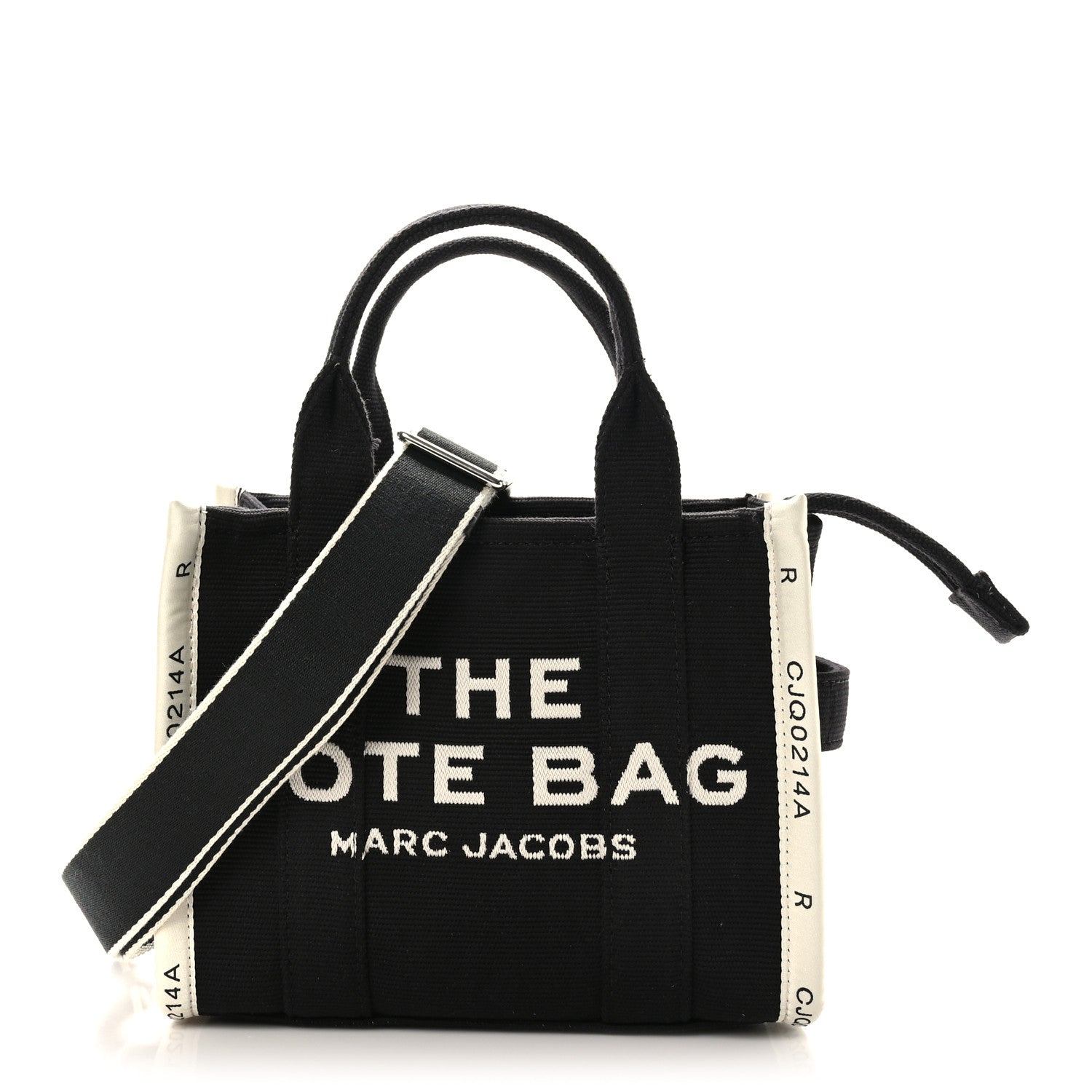 Marc Jacobs Cotton Canvas Small The Jacquard Tote Bag Black 1 of 7