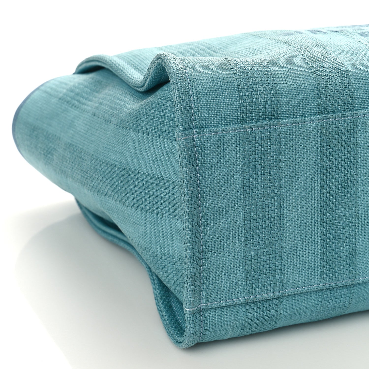 Chanel Mixed Fibers Calfskin Striped Medium Deauville Tote Light Blue 8 of 9