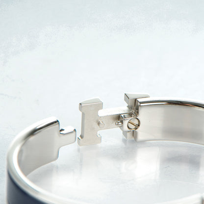 Hermes Narrow Enamel Clic Clac H Bracelet PM Bleu Biarritz 4 of 6