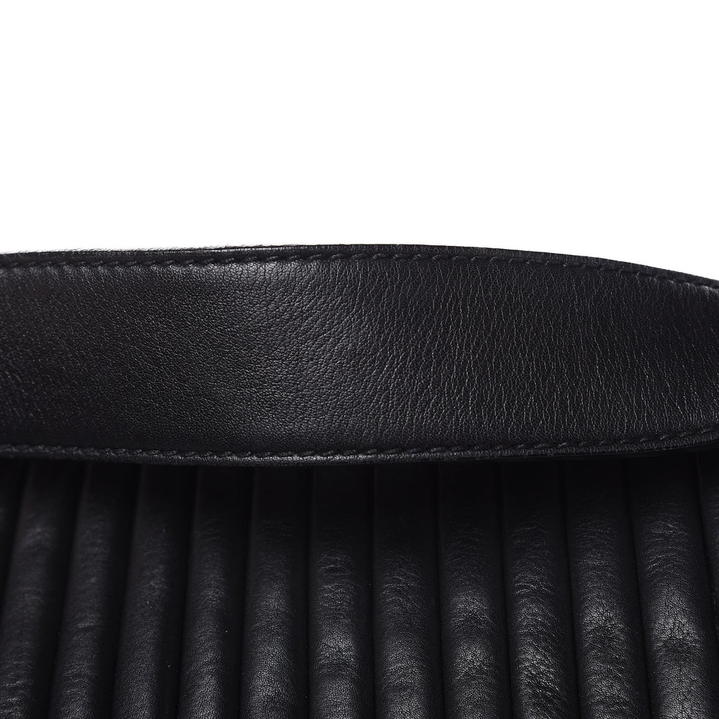 Lambskin Plisse Hobo Black