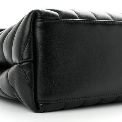 Saint Laurent Calfskin Y Quilted Monogram Medium Loulou Chain Satchel Black 9 of 14