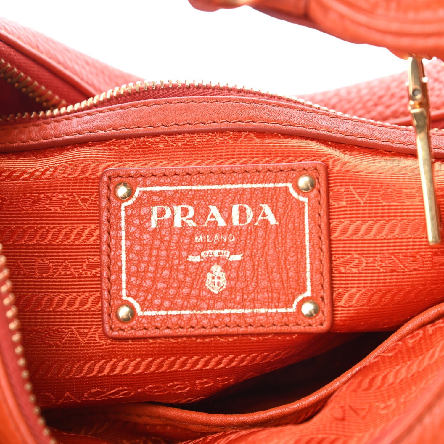 Prada Vitello Daino Hobo Papaya 6 of 13