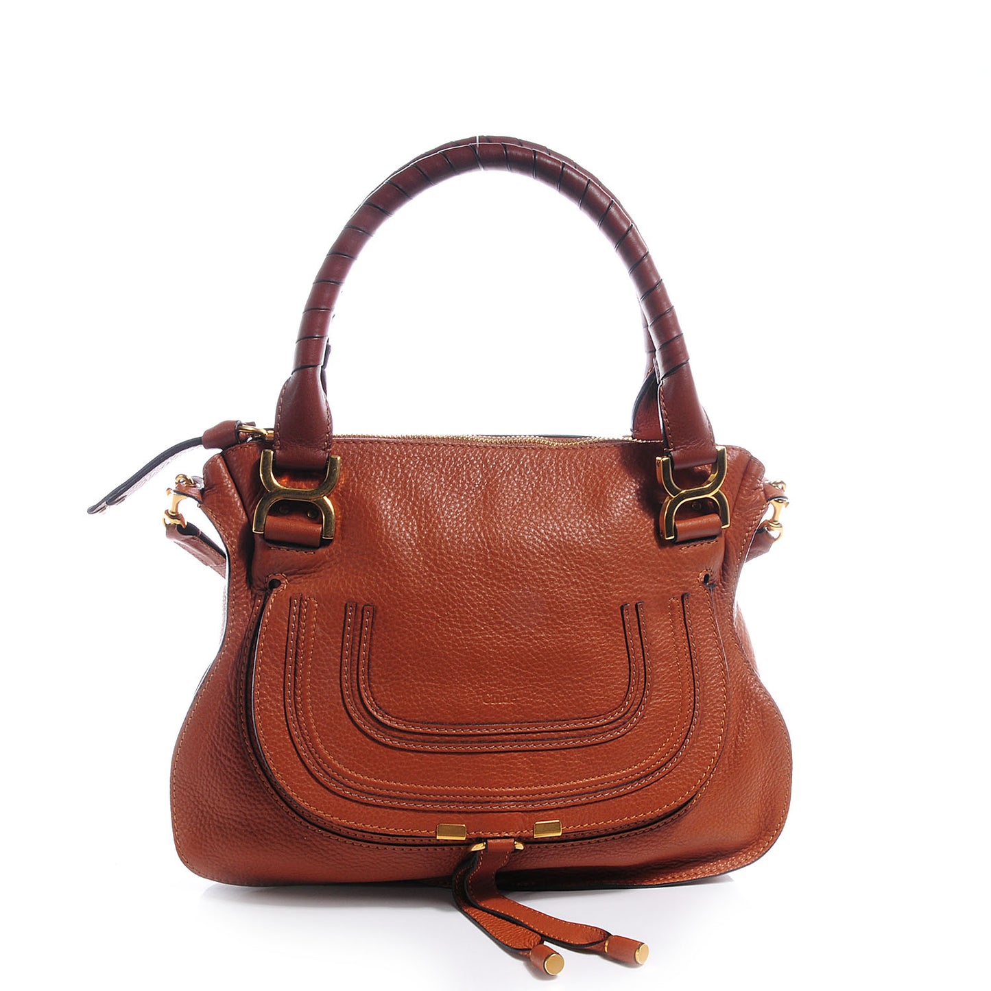 Calfskin Medium Marcie Satchel Whiskey