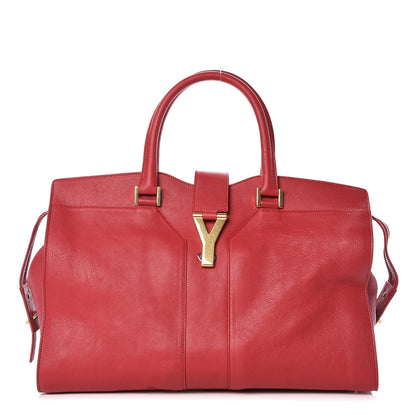 Saint Laurent Sheepskin Medium Cabas ChYc Rouge Orient 1 of 9
