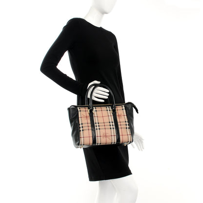 Burberry Haymarket Check Medium Chatton Tote Black 3 of 9