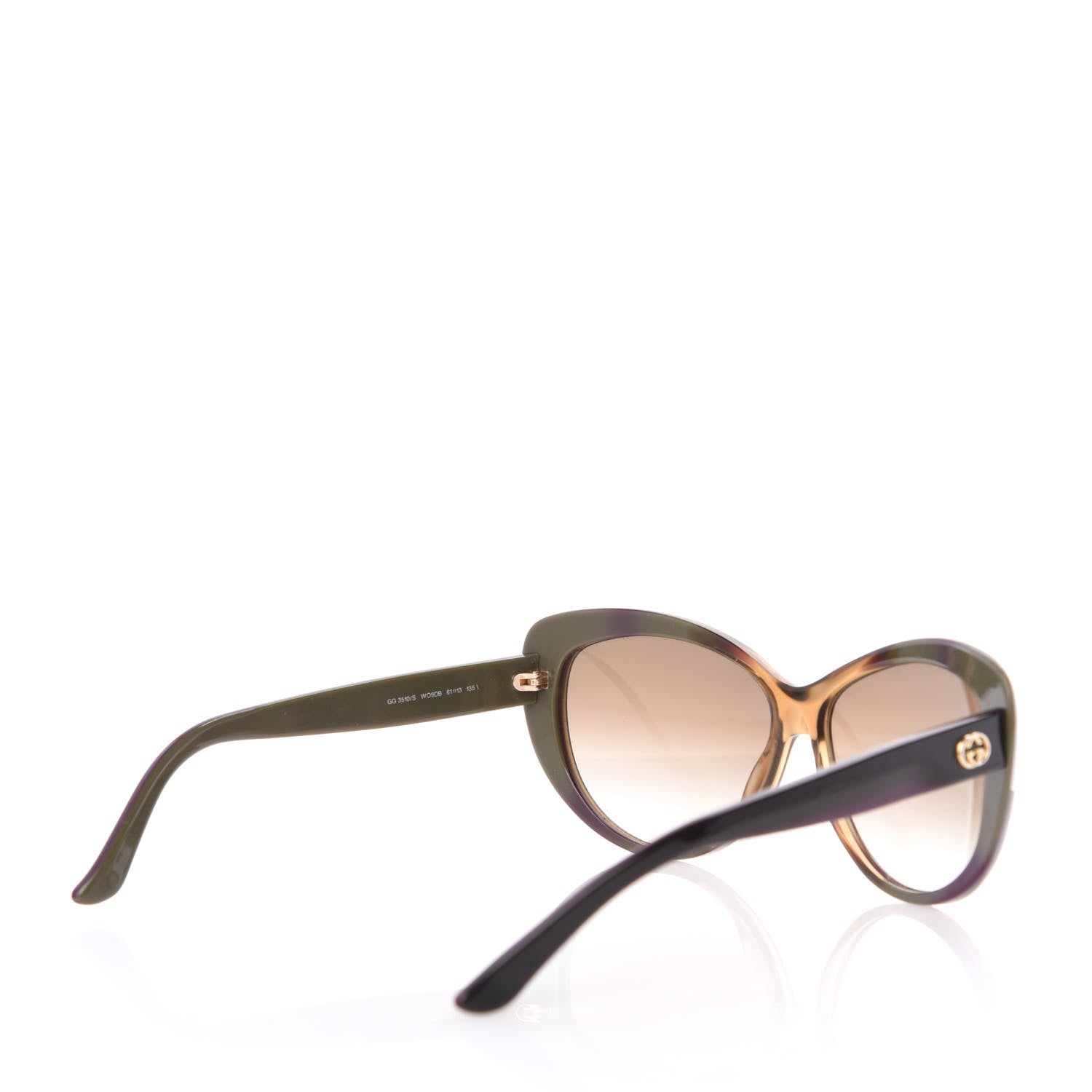 Gucci Acetate GG Cat Eye Sunglasses GG3510S Purple 4 of 7