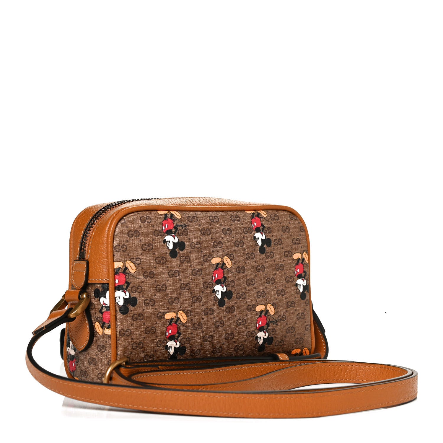 Gucci X DISNEY Mini Vintage GG Supreme Monogram Mickey Mouse Shoulder Bag Beige Vintage Sun Oil 3 of 11