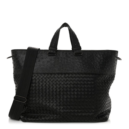 Bottega Veneta Ostrich Nappa Intrecciato Tote Black 1 of 10