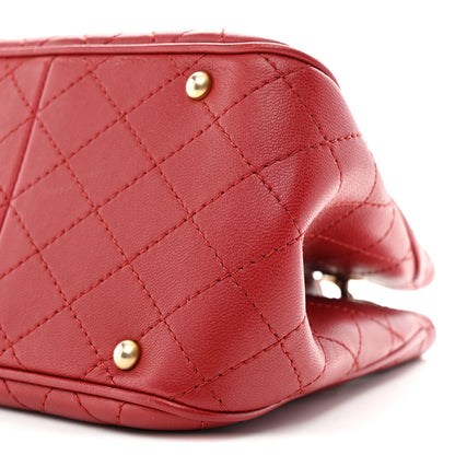 Chanel Calfskin Stitched Small Egyptian Amulet Drawstring Bag Red 10 of 10