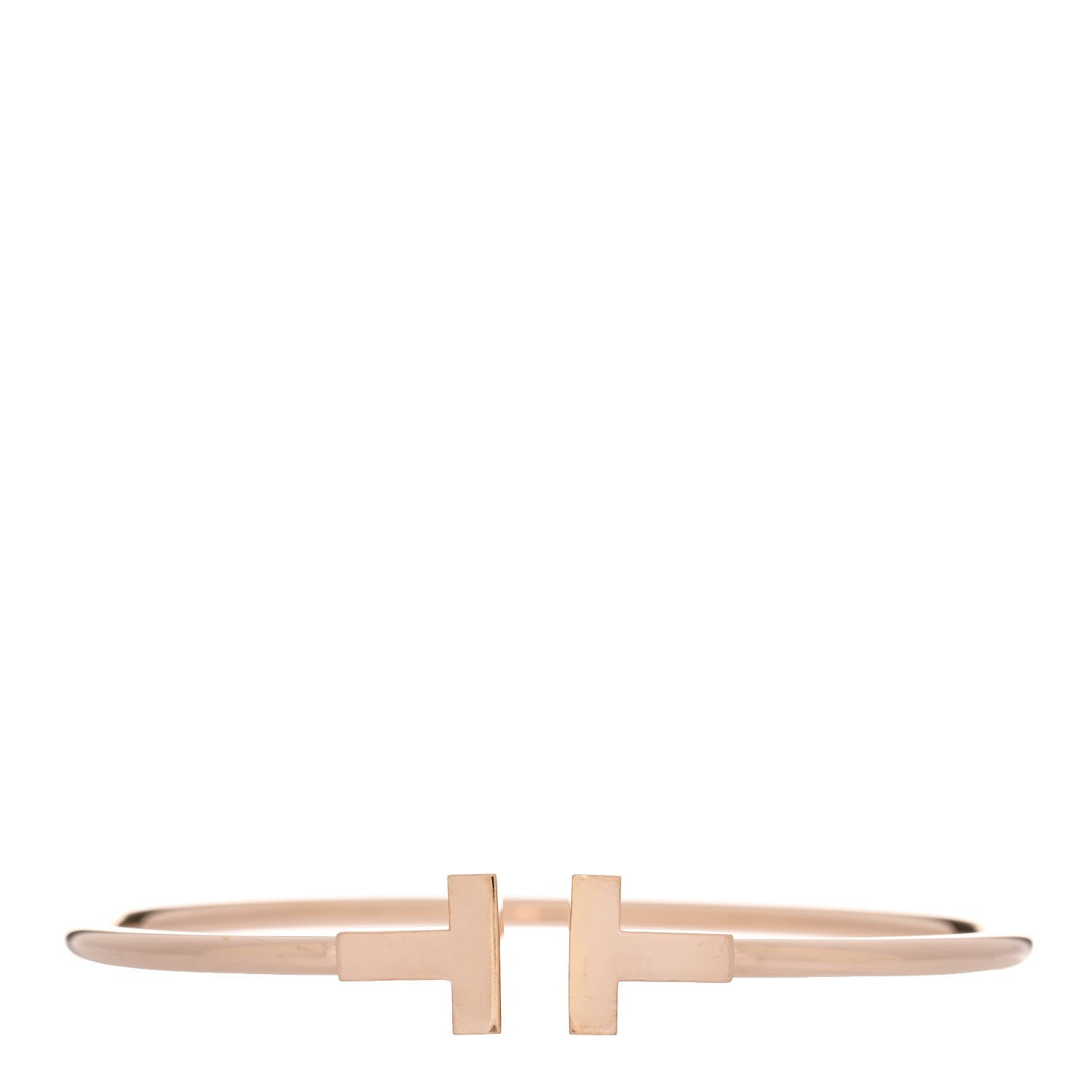 Tiffany 18K Rose Gold T Wire Bracelet 1 of 3