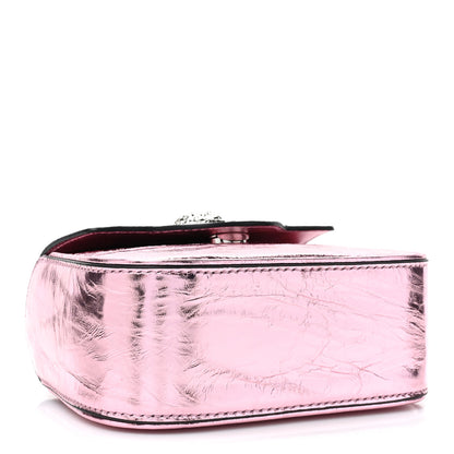 Versace Metallic Crackled Lambskin Mini La Medusa Bag Pink 4 of 8