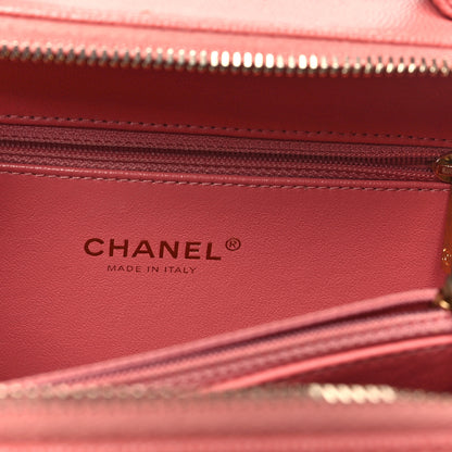 Chanel Caviar Quilted Medium CC Filigree Vanity Case Pink 6 of 11