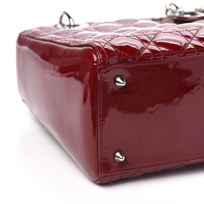 Christian Dior Patent Cannage Medium Lady Dior Red 8 of 11