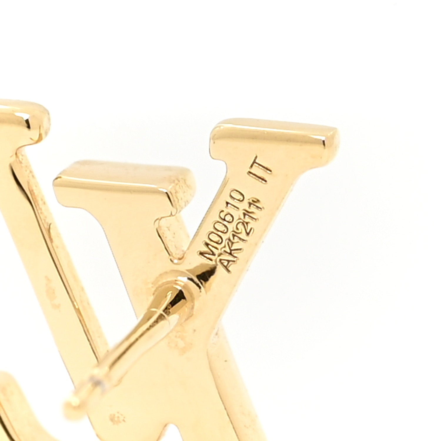 Louis Vuitton Metal LV Iconic Earrings Gold 5 of 7