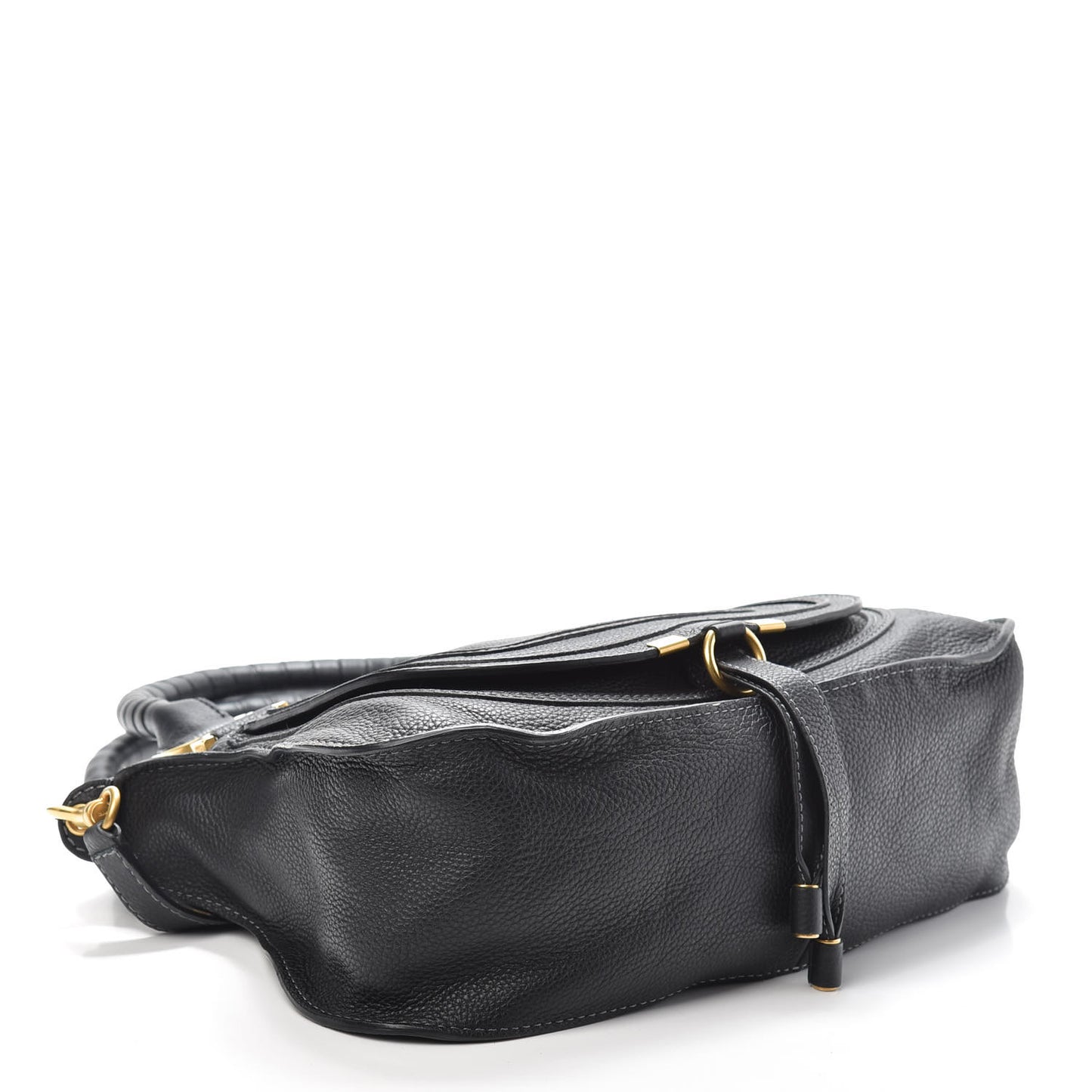 Calfskin Medium Marcie Satchel Black