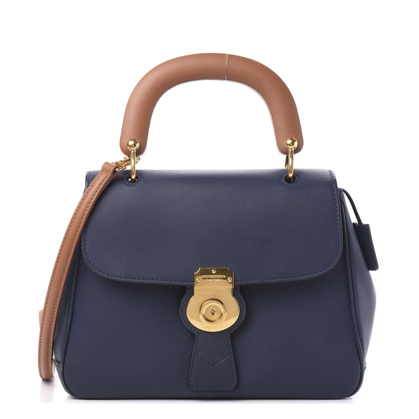 Trench Calfskin Medium DK88 Top Handle Bag Ink Blue