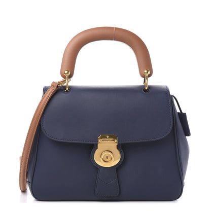 Burberry Trench Calfskin Medium DK88 Top Handle Bag Ink Blue 1 of 10