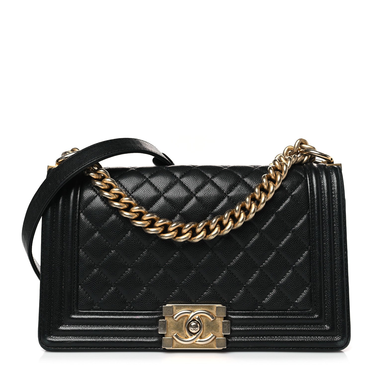 Chanel Caviar Quilted Medium Boy Flap Black 1 of 9