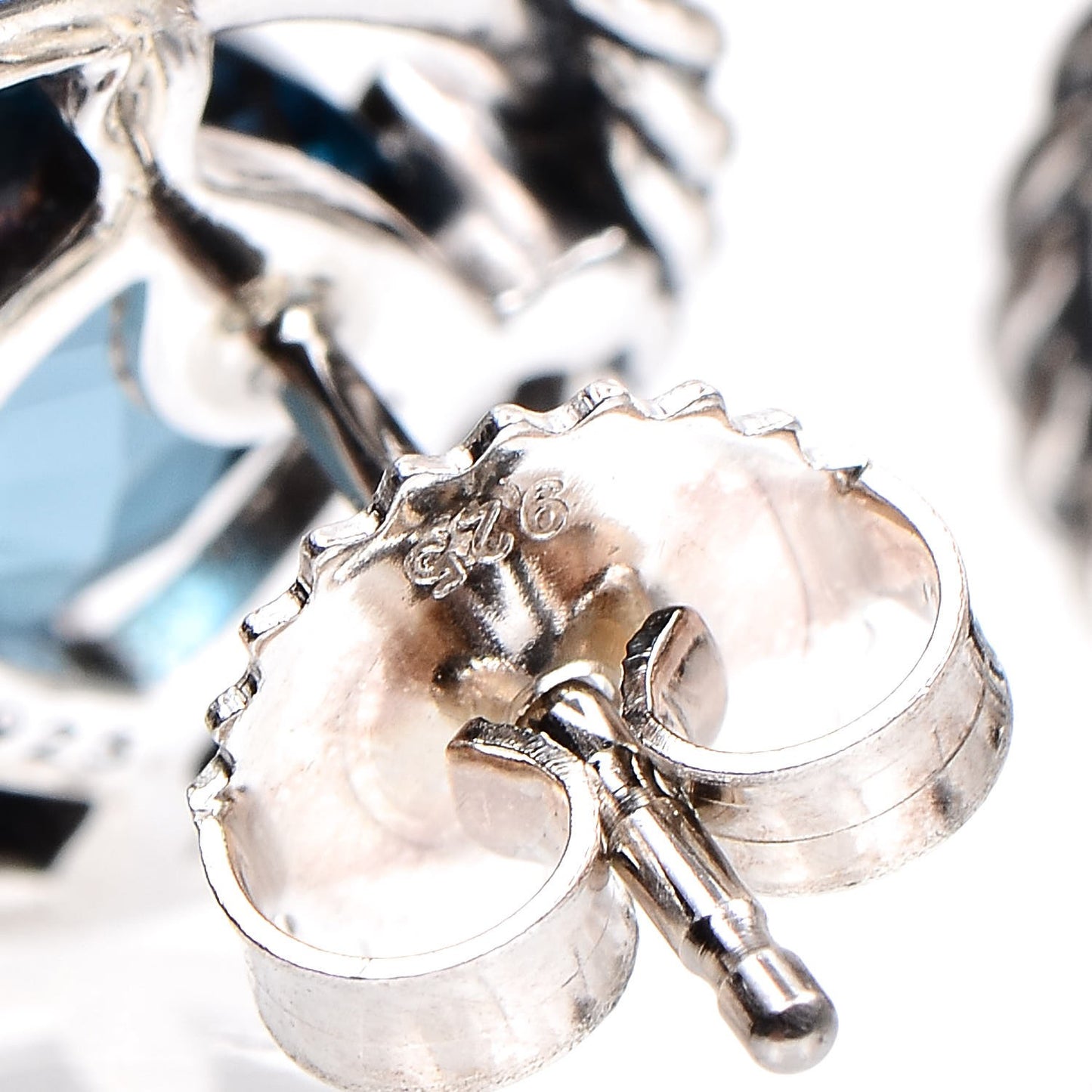 Sterling Silver Hampton Blue Topaz 7mm Infinity Earrings