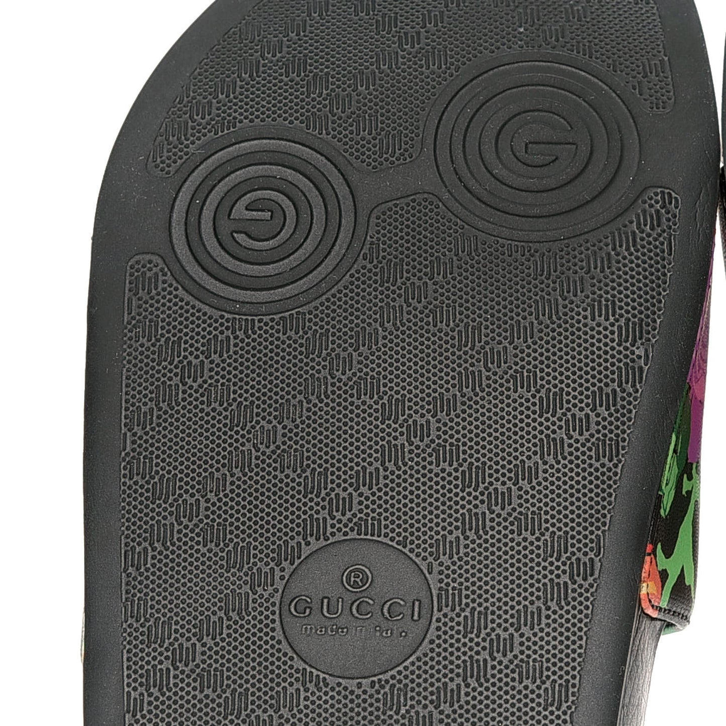 X KEN SCOTT Rubber Infinity Jenni Interlocking G Womens Pool Slide Sandals 35 Black Pink