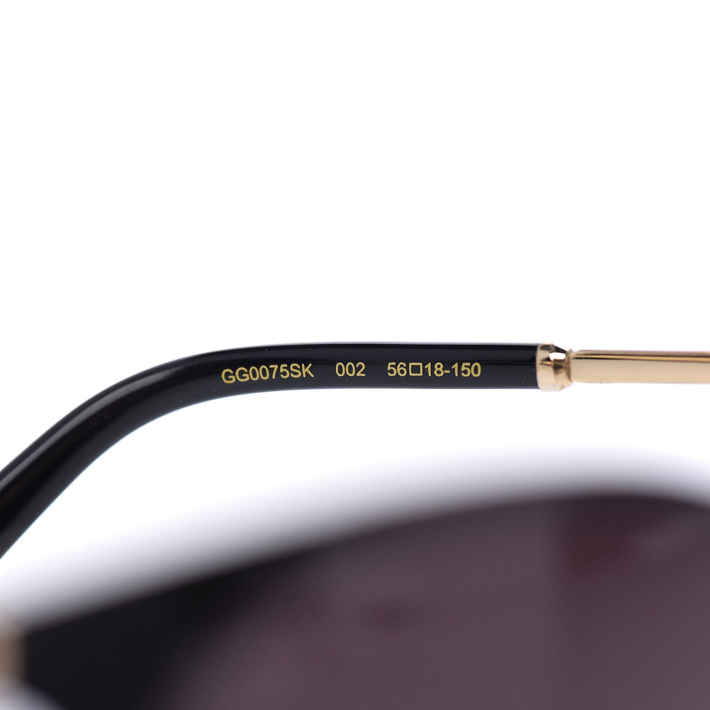 Round Metal GG0075SK Sunglasses Gold