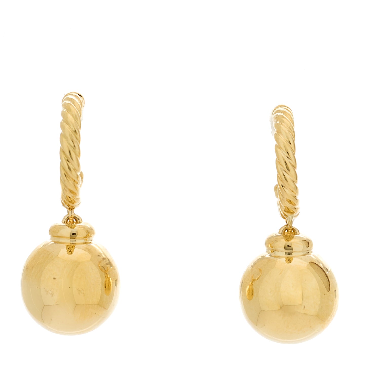18K Yellow Gold Solari Hoop Drop Earrings