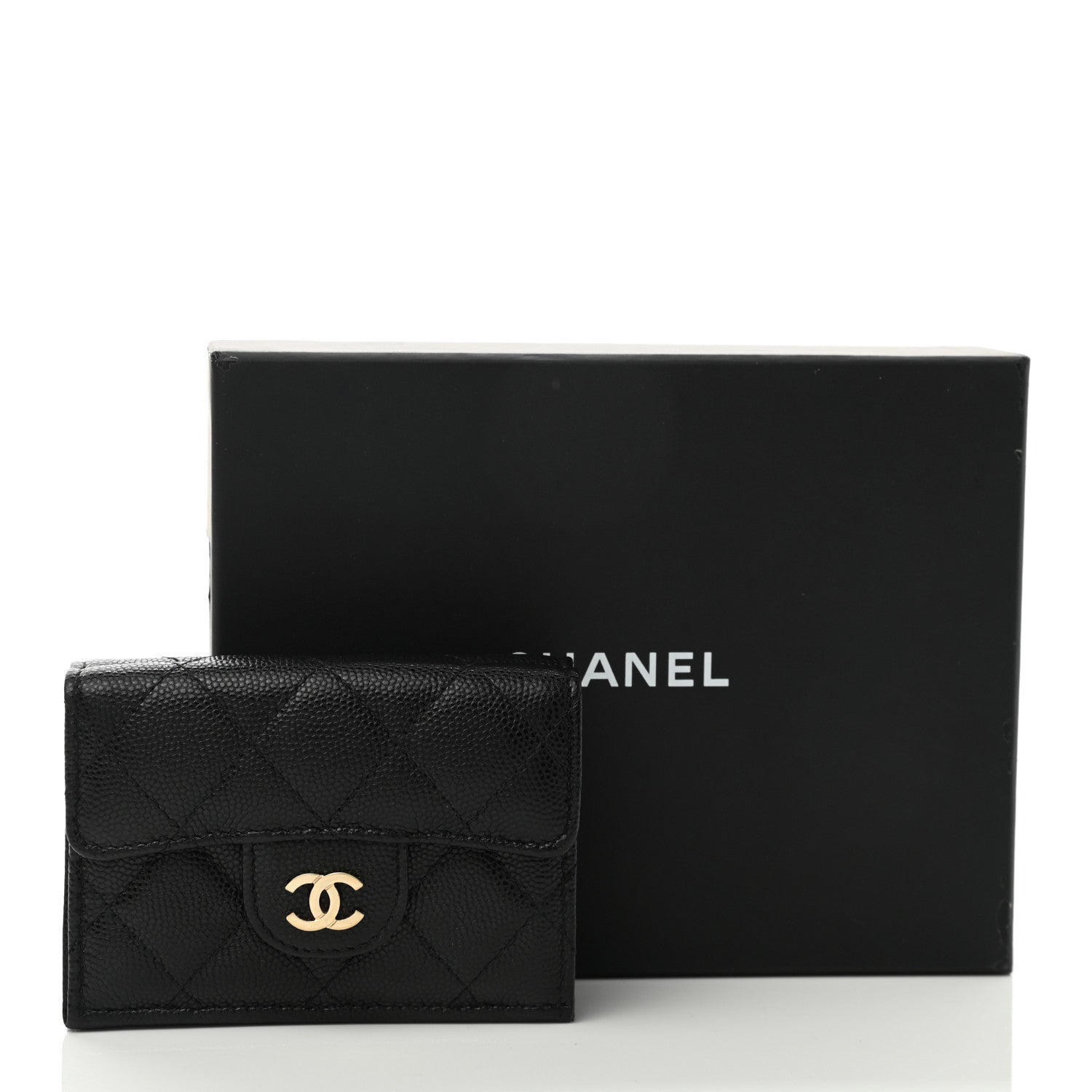 Chanel Caviar Quilted Double Flap Wallet Black 8 of 8