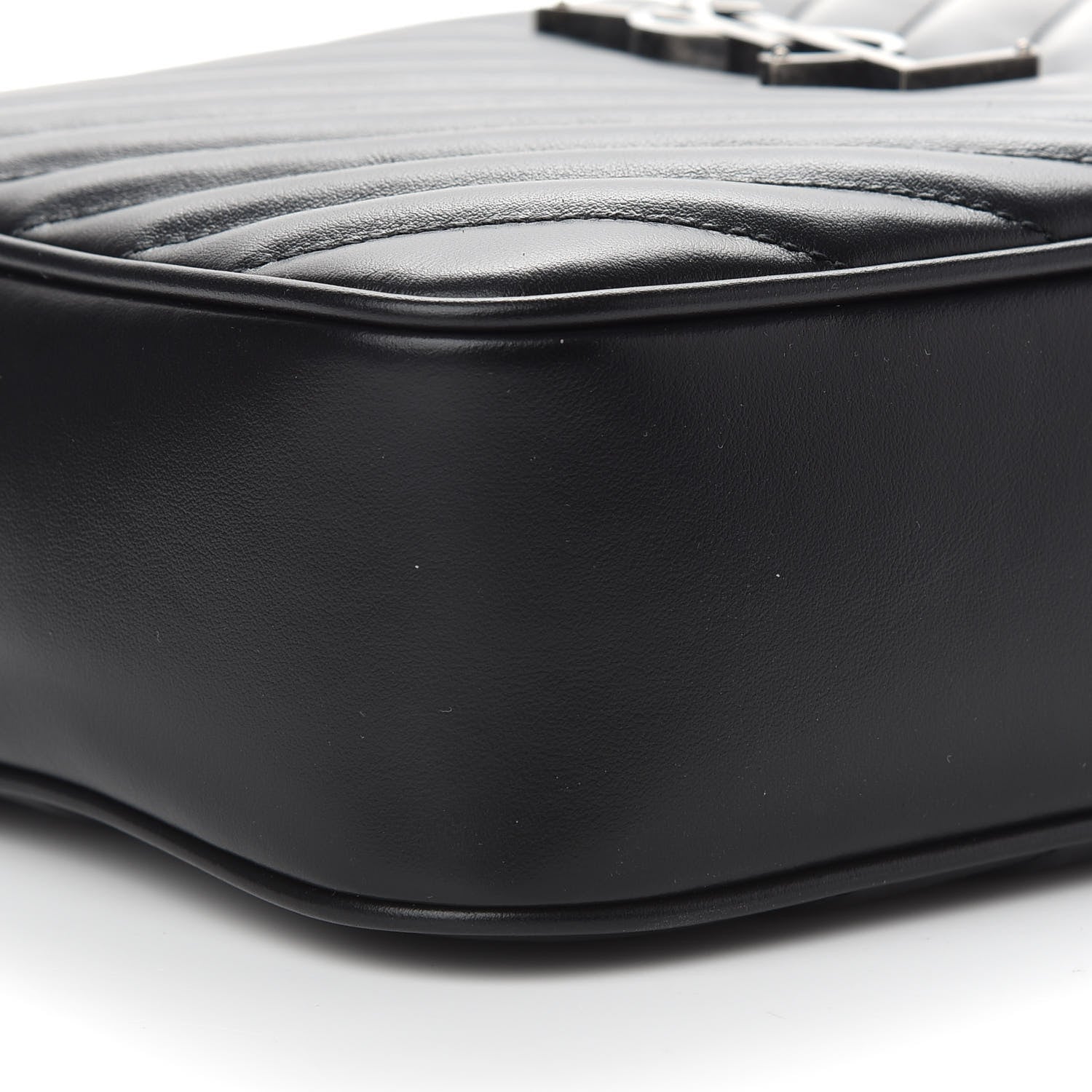 Saint Laurent Calfskin Matelasse Monogram Lou Camera Bag Black 7 of 8