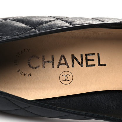 Chanel Lambskin Quilted Cap Toe Pumps 36.5 Black 8 of 8