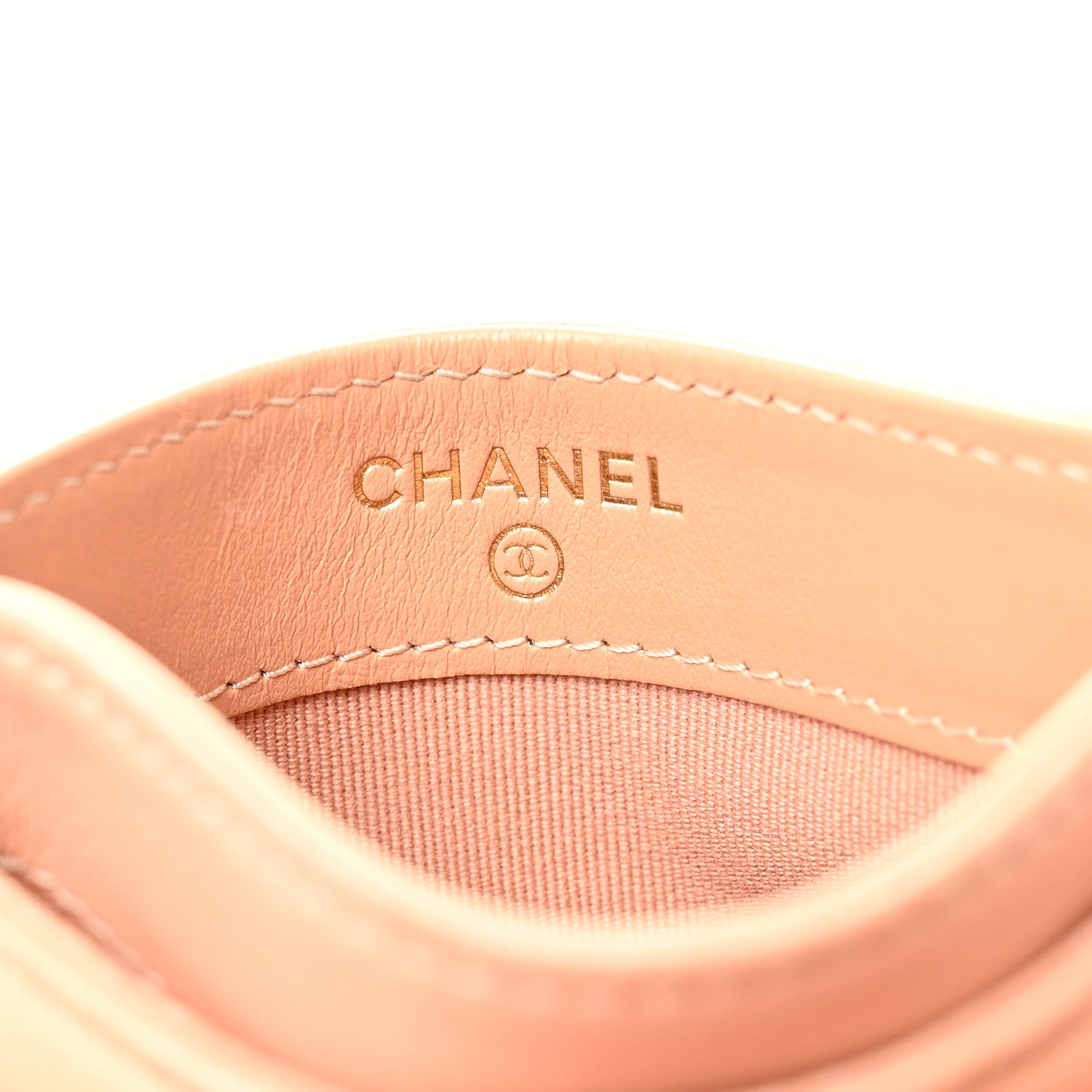 Chanel Lambskin Quilted 19 Card Holder Beige 6 of 10