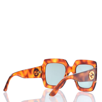 Gucci Acetate Square Frame Sunglasses GG 0053S Havana 4 of 6