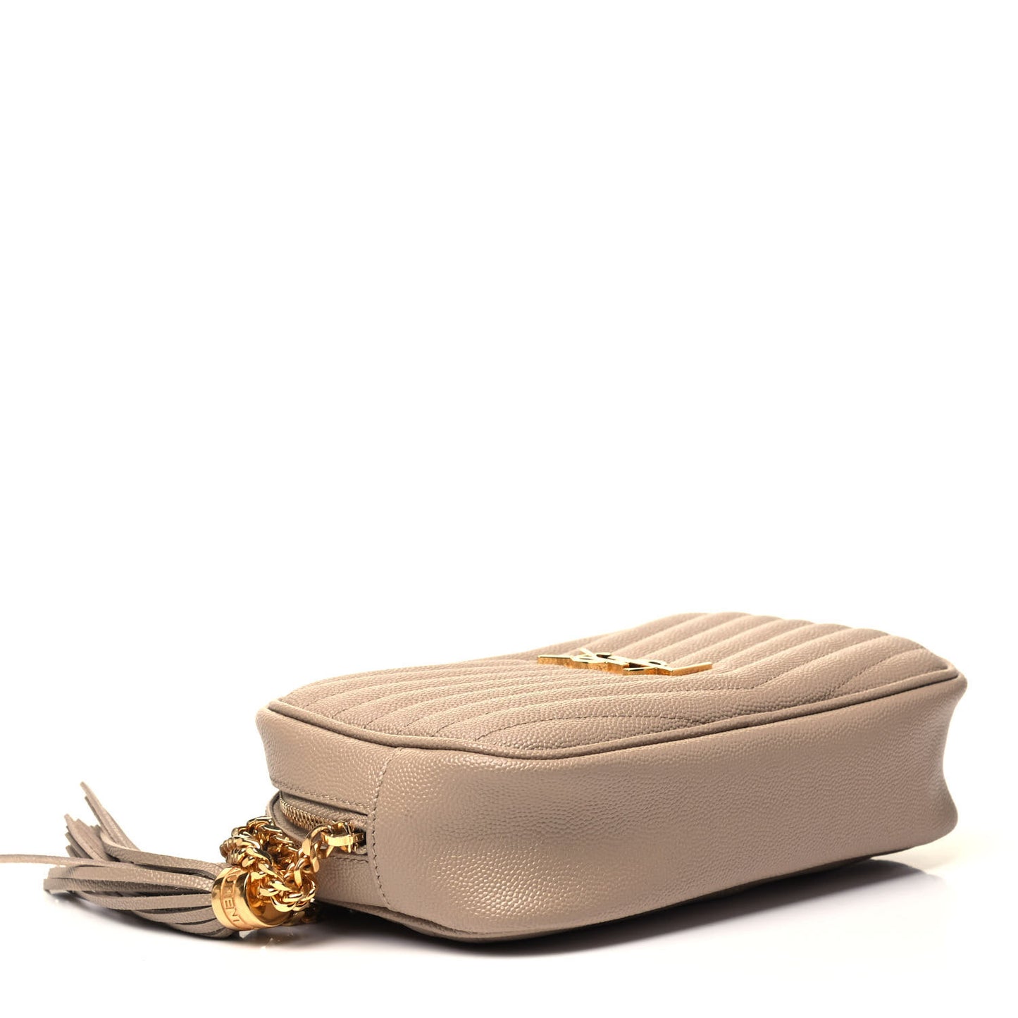 Grain De Poudre Matelasse Monogram Mini Lou Camera Bag Dark Beige