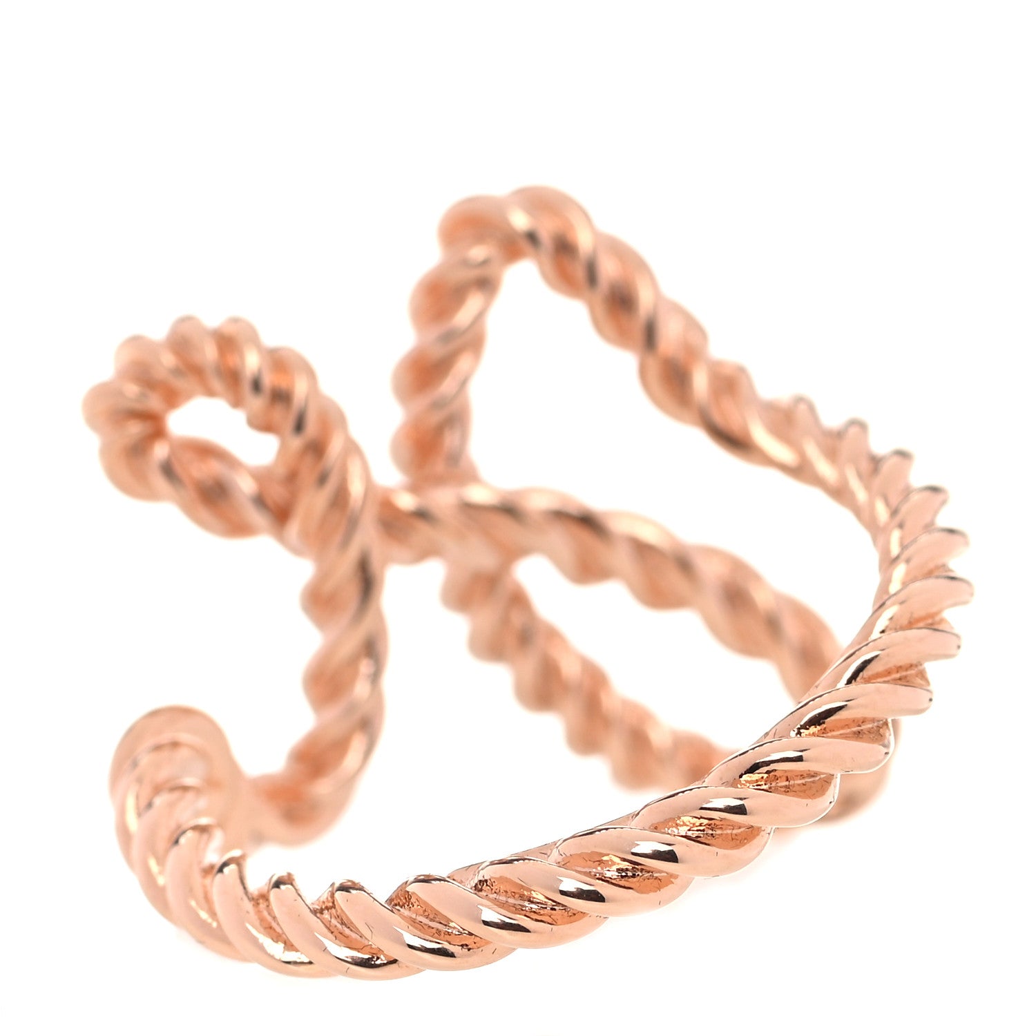 Hermes Brass Cord'H Scarf Ring Rose Gold 2 of 4