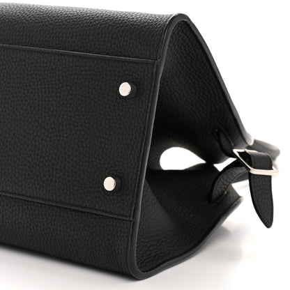 The Row Matte Grained Calfskin Margaux Shoulder 12 Black 9 of 10