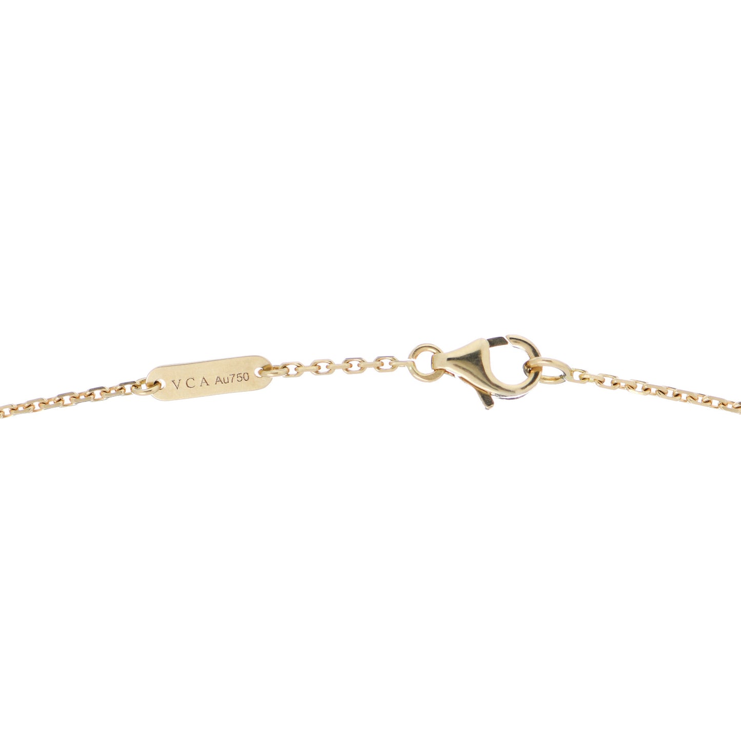 18K Yellow Gold Mother of Pearl Lucky Alhambra Butterfly Pendant Necklace