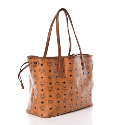 MCM Visetos Medium Liz Reversible Shopper Tote Cognac 5 of 17